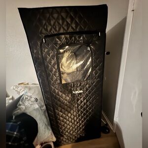 Portable Black Quilted Steam Sauna Tent with Window